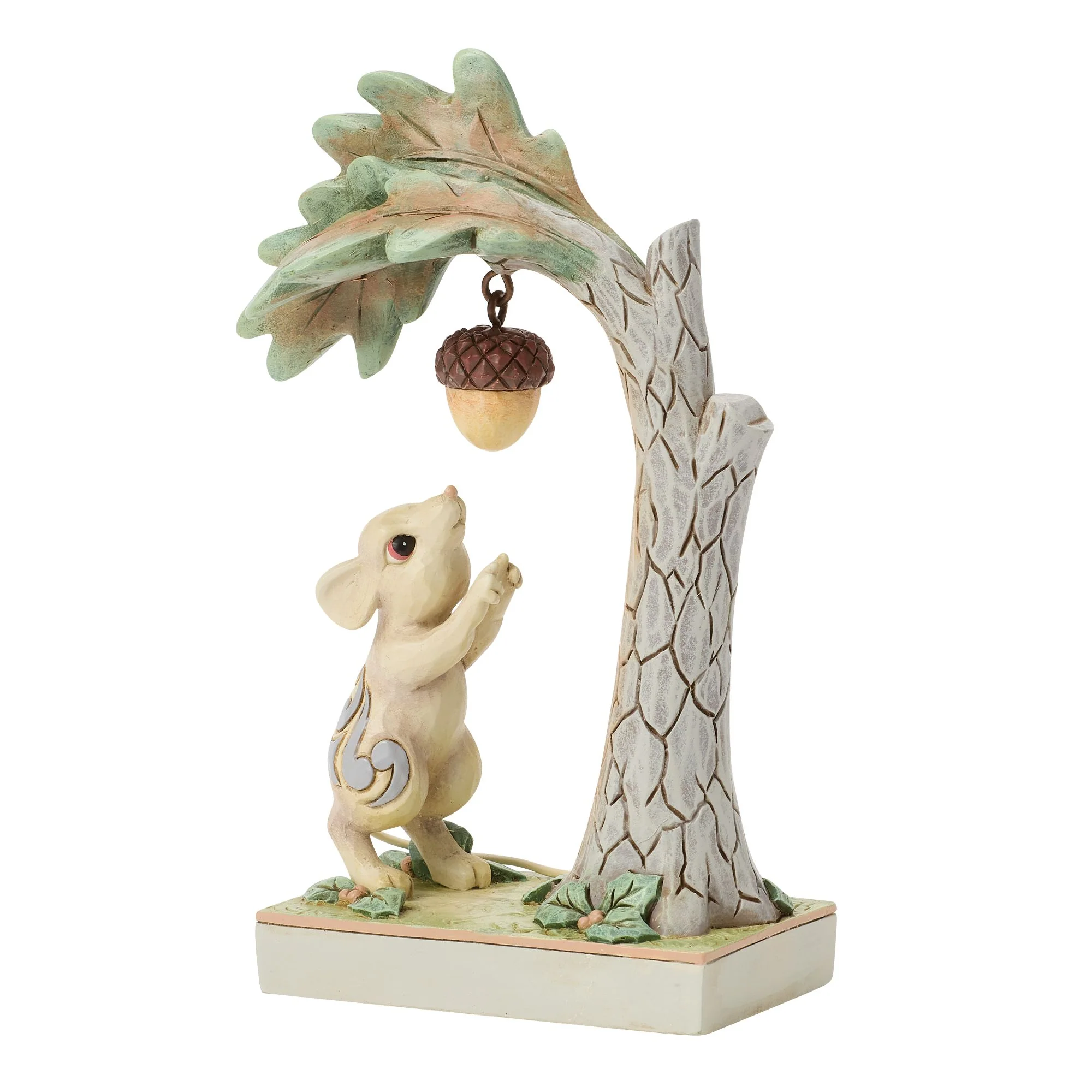 White Woodland Mouse with Acorn - Image 2